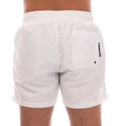 Shorts*Emporio Armani EA7 Logo Tape Swim Shorts in White