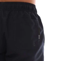Shorts*Emporio Armani EA7 Logo Tape Swim Shorts in Navy