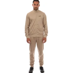 Tracksuits*Emporio Armani EA7 Logo Tracksuit in Beige