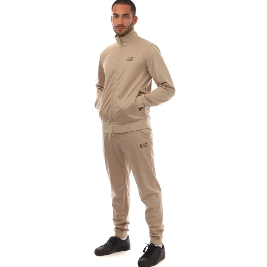 Tracksuits*Emporio Armani EA7 Logo Tracksuit in Beige
