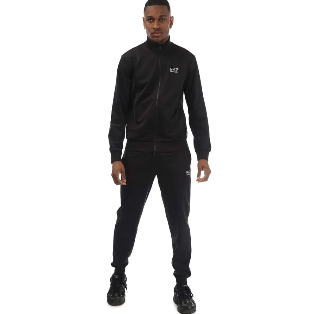 Tracksuits*Emporio Armani EA7 Recycled Technical-Fabric Core Identity Tracksuit in Black