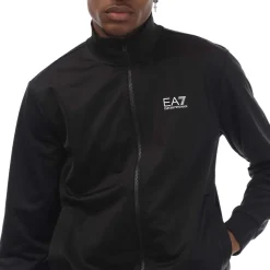 Tracksuits*Emporio Armani EA7 Recycled Technical-Fabric Core Identity Tracksuit in Black