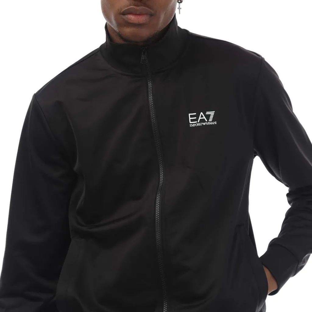 Tracksuits*Emporio Armani EA7 Recycled Technical-Fabric Core Identity Tracksuit in Black