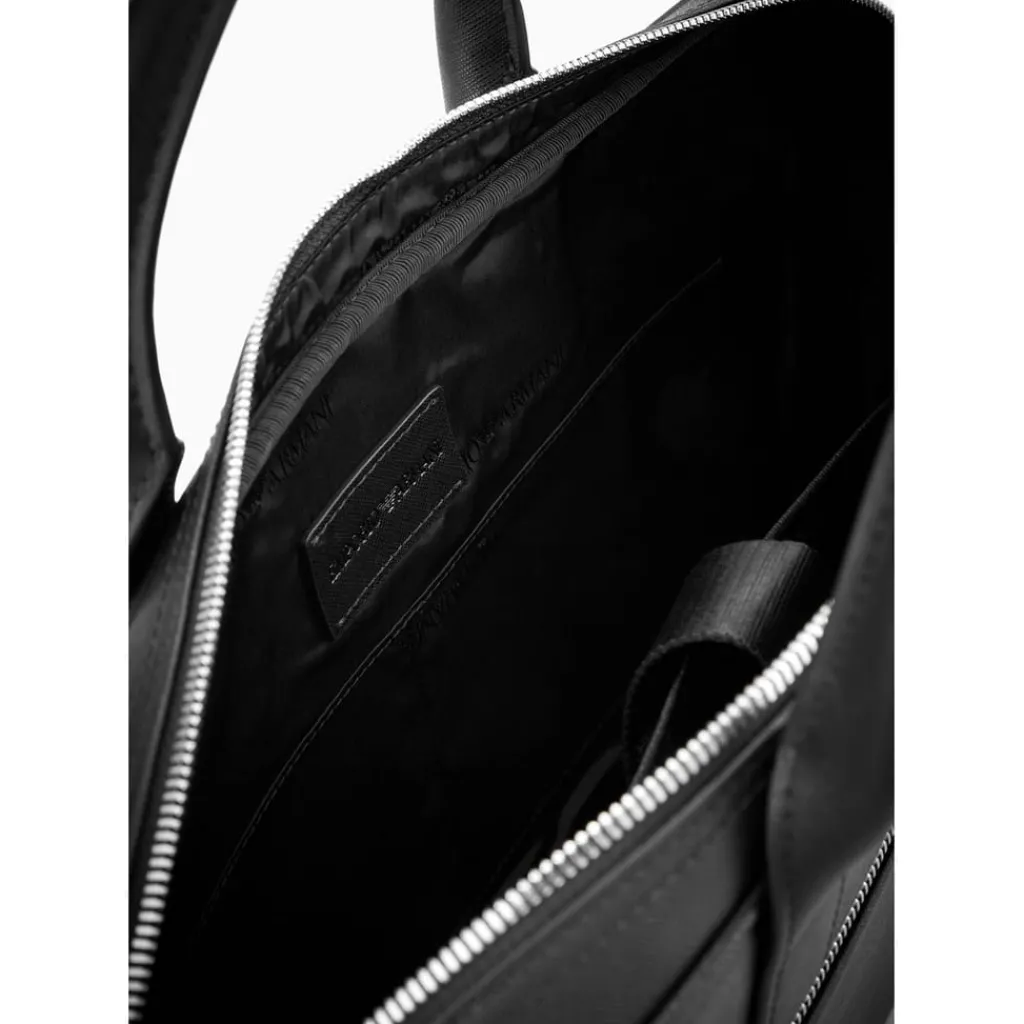 Bags*Emporio Armani EA7 Regenerated Business Bag in Black