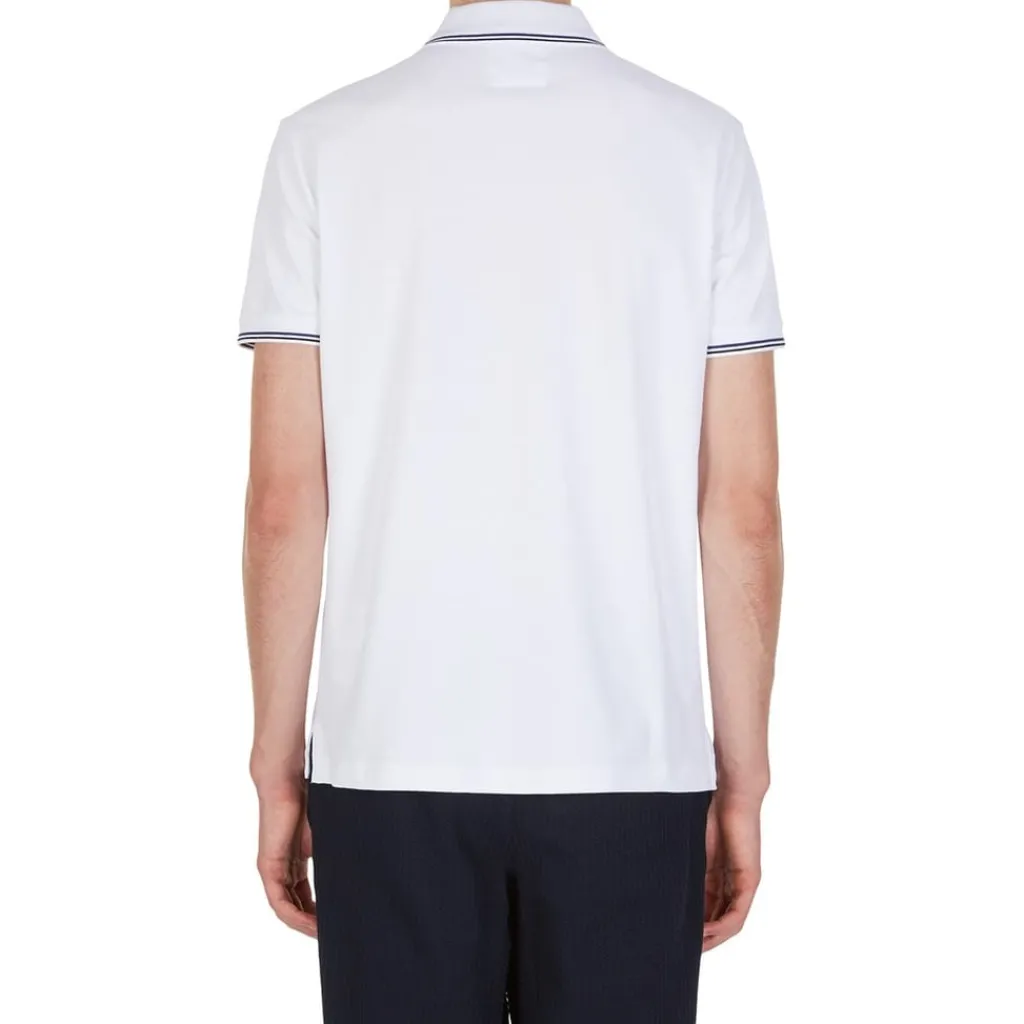 Polo Shirts*Emporio Armani EA7 Regular Tipped Polo Shirt in White