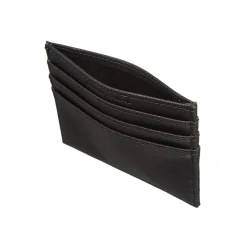 Wallets*Emporio Armani EA7 Saffiano Leather Card Holder in Black