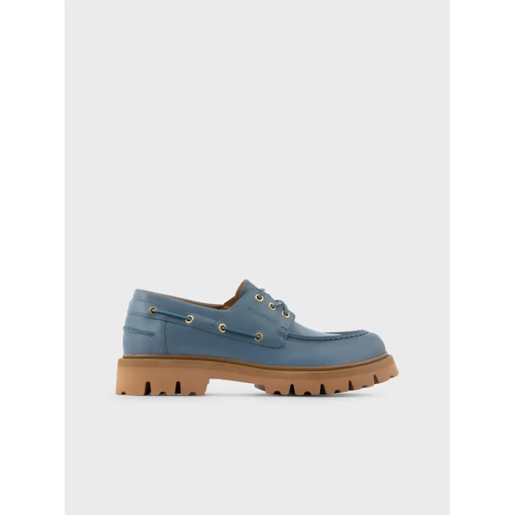 Shoes*Emporio Armani EA7 Vchett Boat Shoes in Blue