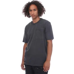 T-Shirts And Vests*Established Unwashed Core Pocket T-Shirt in Black
