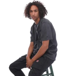 T-Shirts And Vests*Established Unwashed Core Pocket T-Shirt in Black