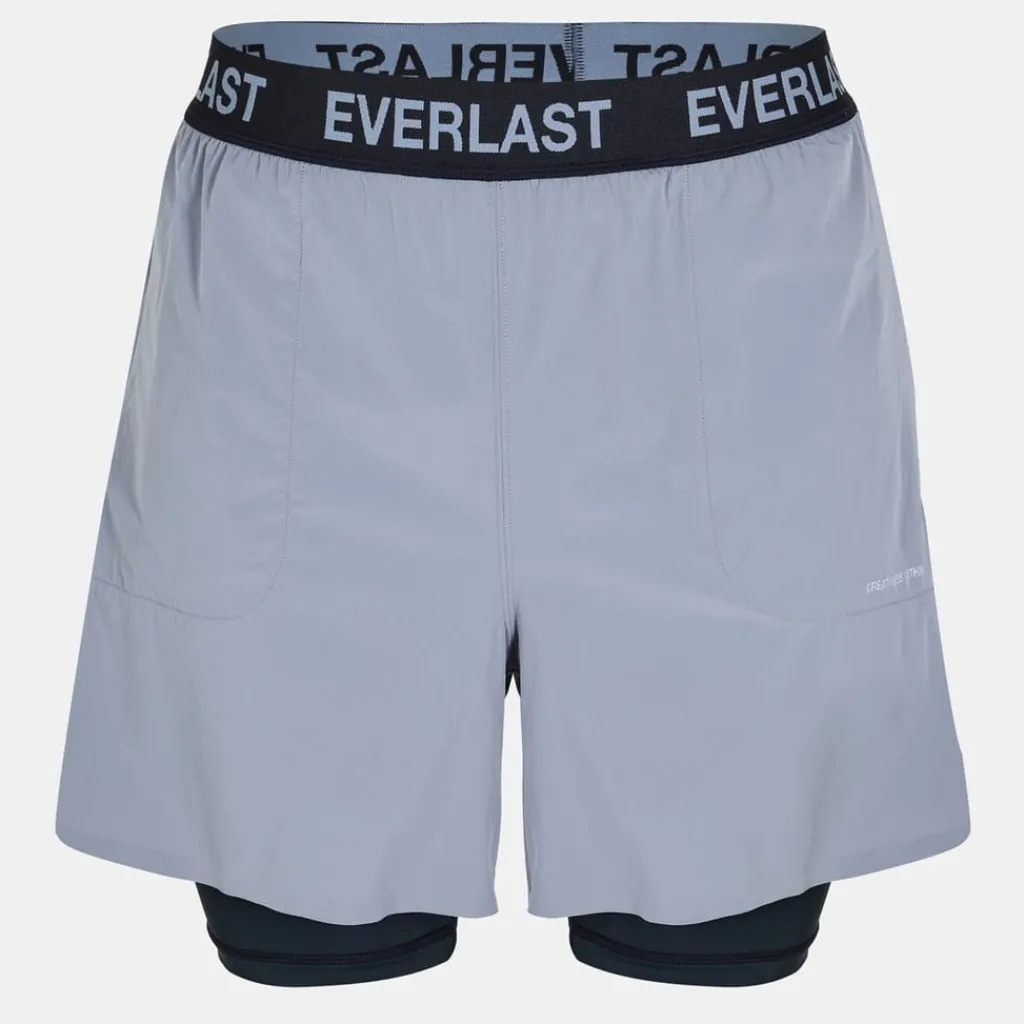 Fitness And Gym Shorts*Everlast 2in1 5in in Grey