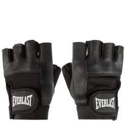 Gloves-Scarves-Umbrellas*Everlast Leather Fitness Gloves in Black