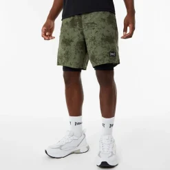 Fitness And Gym Shorts*Everlast Mens 2 In 1 Shorts in Green