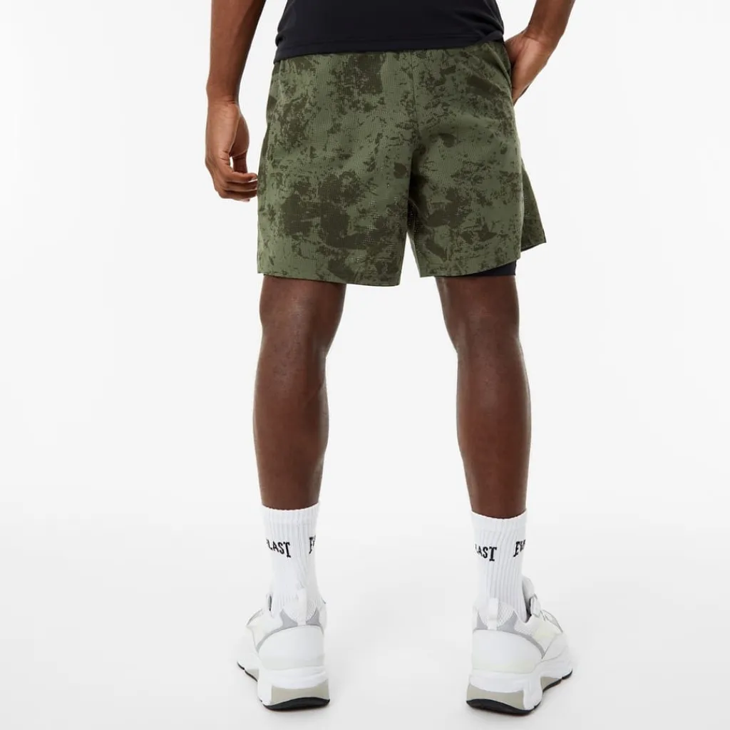 Fitness And Gym Shorts*Everlast Mens 2 In 1 Shorts in Green