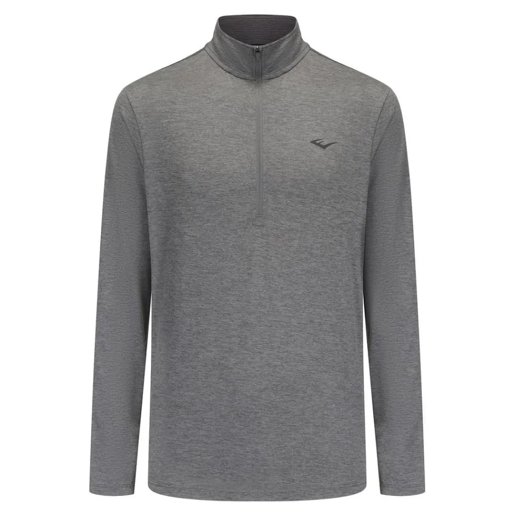 Fitness And Gym Tops*Everlast Mens Flex Quarter Zp in Grey