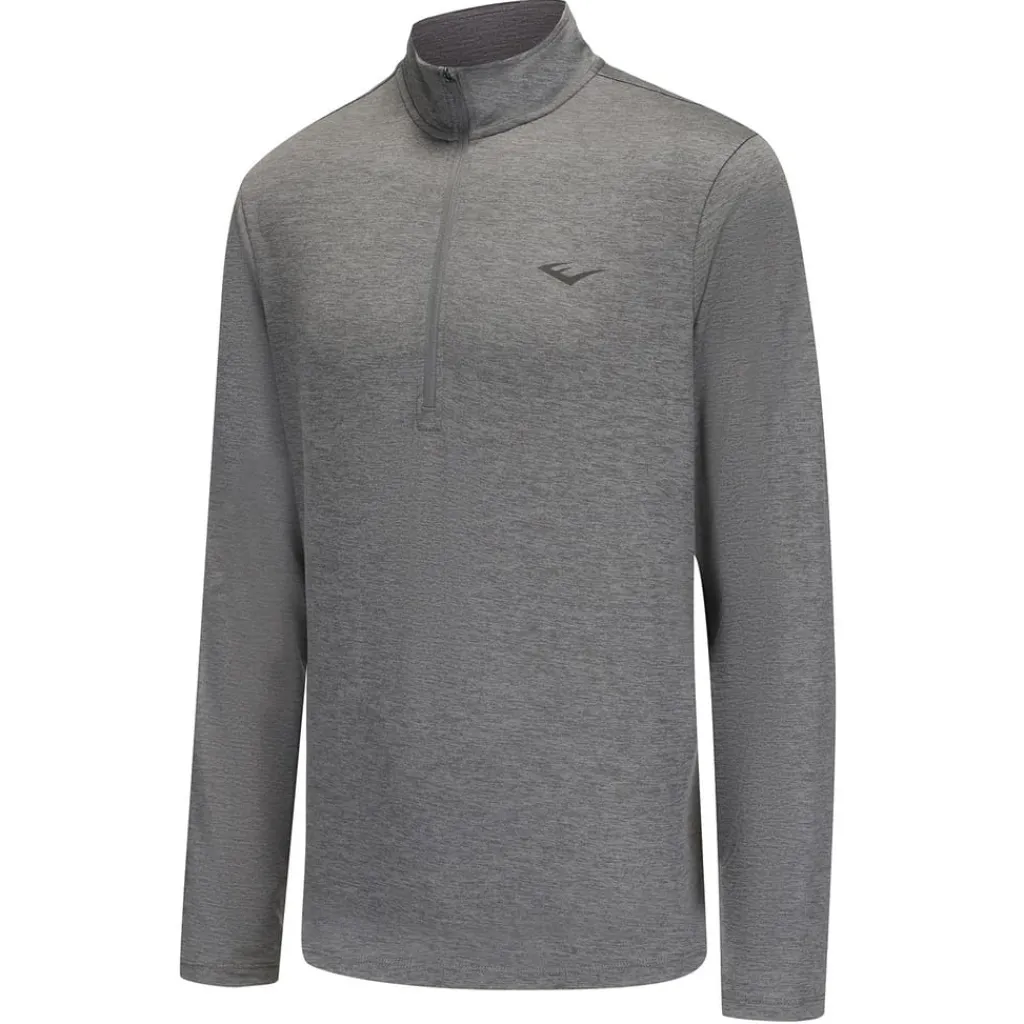 Fitness And Gym Tops*Everlast Mens Flex Quarter Zp in Grey