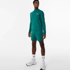 Fitness And Gymwear*Everlast Mens Half Zip Funnel Neck Top in Green