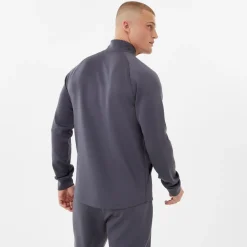 Fitness And Gymwear*Everlast Mens Quarter Zip Track Jacket in Grey
