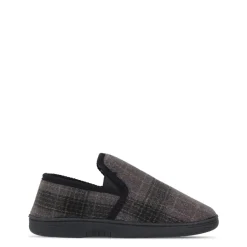 Slippers*Fabric Check Slipper Sn54 in Grey