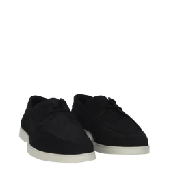 Shoes*Fabric Suede Lace up in Black