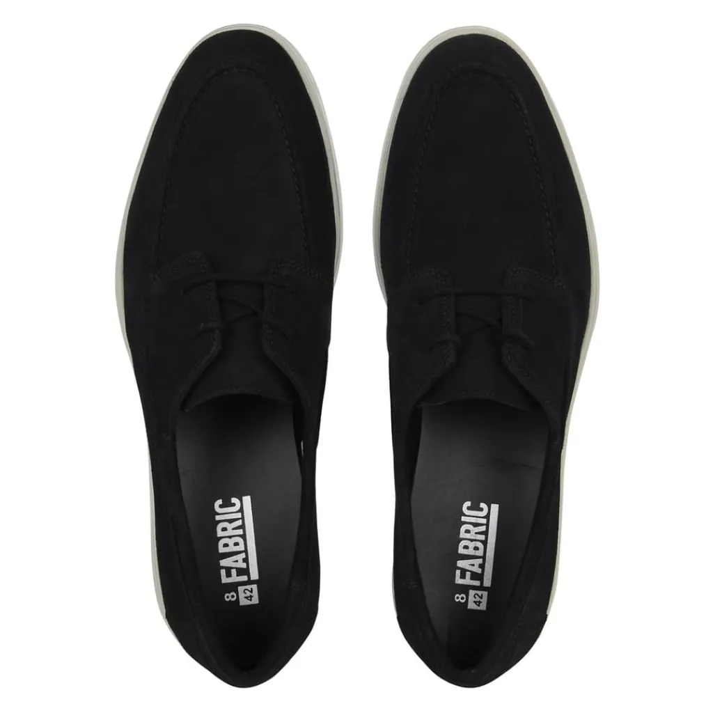 Shoes*Fabric Suede Lace up in Black