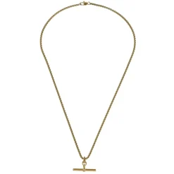 Jewellery-Watches*Fabric T Bar Chain Necklace in Gold