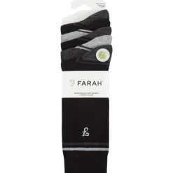 Underwear And Socks*Farah 5 Pack Bamboo Socks Mens in Black