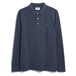 Polo Shirts*Farah Blns Ls Polo in Grey
