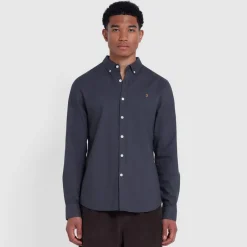 Shirts*Farah Brewer Slim-Fit Shirt in Charcoal