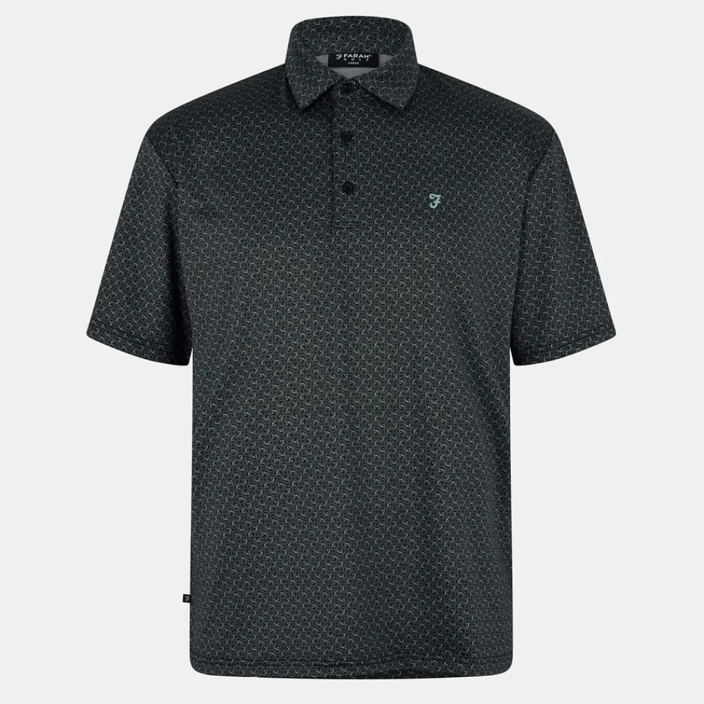Polo Shirts*Farah Lewis Polo in Black