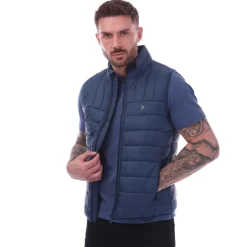 Coats And Jackets*Farah Mens Arsenal Wadded Gilet in Dark Blue