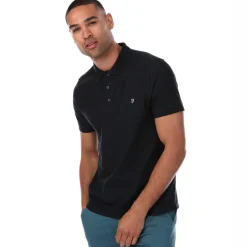 Polo Shirts*Farah Mens Cove Short Sleeve Polo Shirt in Navy