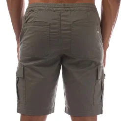 Shorts*Farah Mens Crane Organic Stretch Twill Cargo Shorts in Green
