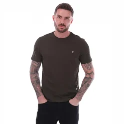 T-Shirts And Vests*Farah Mens Dean Short Sleeve T-Shirt in olive