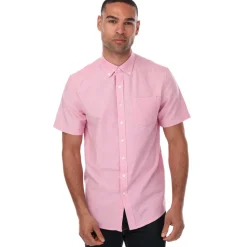 Shirts*Farah Mens Drayton Short Sleeve Shirt in Coral