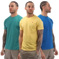 Underwear And Socks|T-Shirts And Vests*Farah Mens Jeston 3 Pack T-Shirts in Multi colour