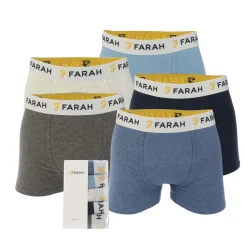 Gifts*Farah Mens Orden 5 Pack Boxer Shorts in Multi colour