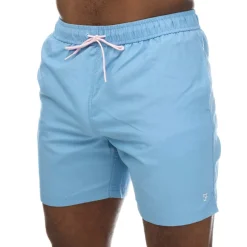 Shorts*Farah Mens Owen Plain Swim Short in Blue
