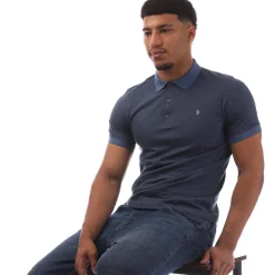 Polo Shirts*Farah Mens Stafford Polo Shirt in Blue