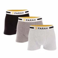 Gifts*Farah Mens Yeri 3 Pack Boxer Shorts in Grey