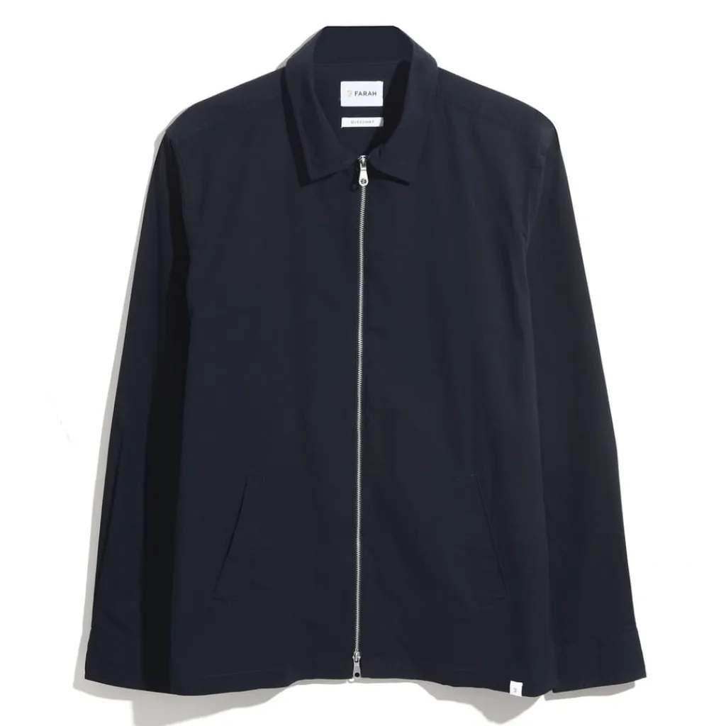 Shirts*Farah Msgd Regular Fit Long Sleeve Shirt in Blue