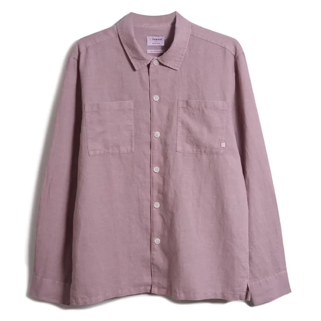 Shirts*Farah Nelson Slub Shirt in Pink