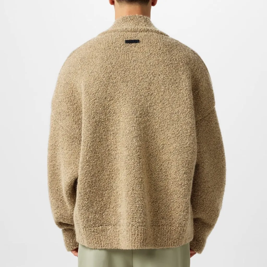 Knitwear*Fear Of God Overlapped V Neck Sweater in Beige