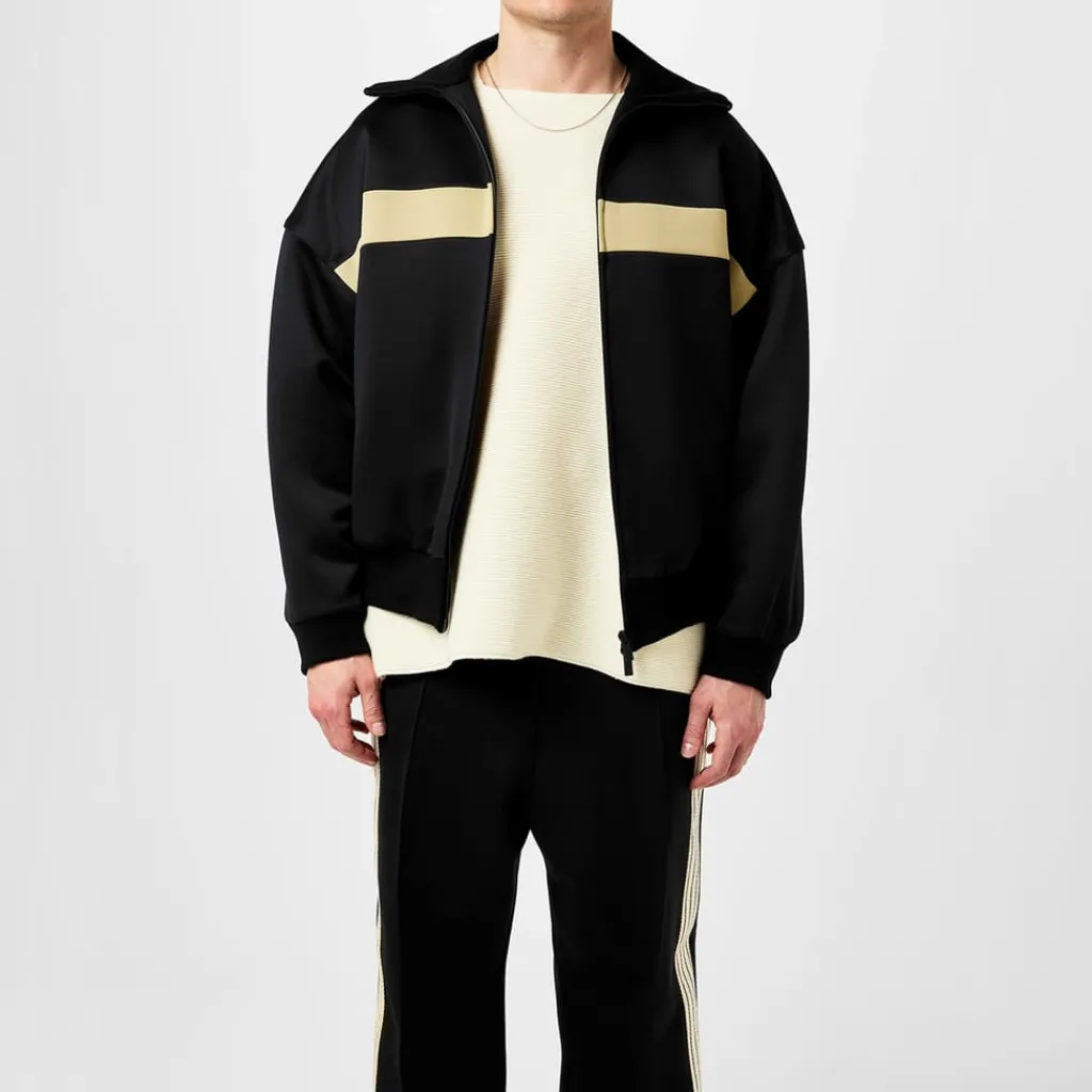 Tracksuits*Fear Of God Stripe Track Jacket in Black