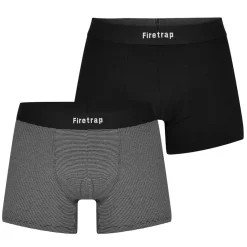 Underwear And Socks*Firetrap 2 Pack Trunks in Grey