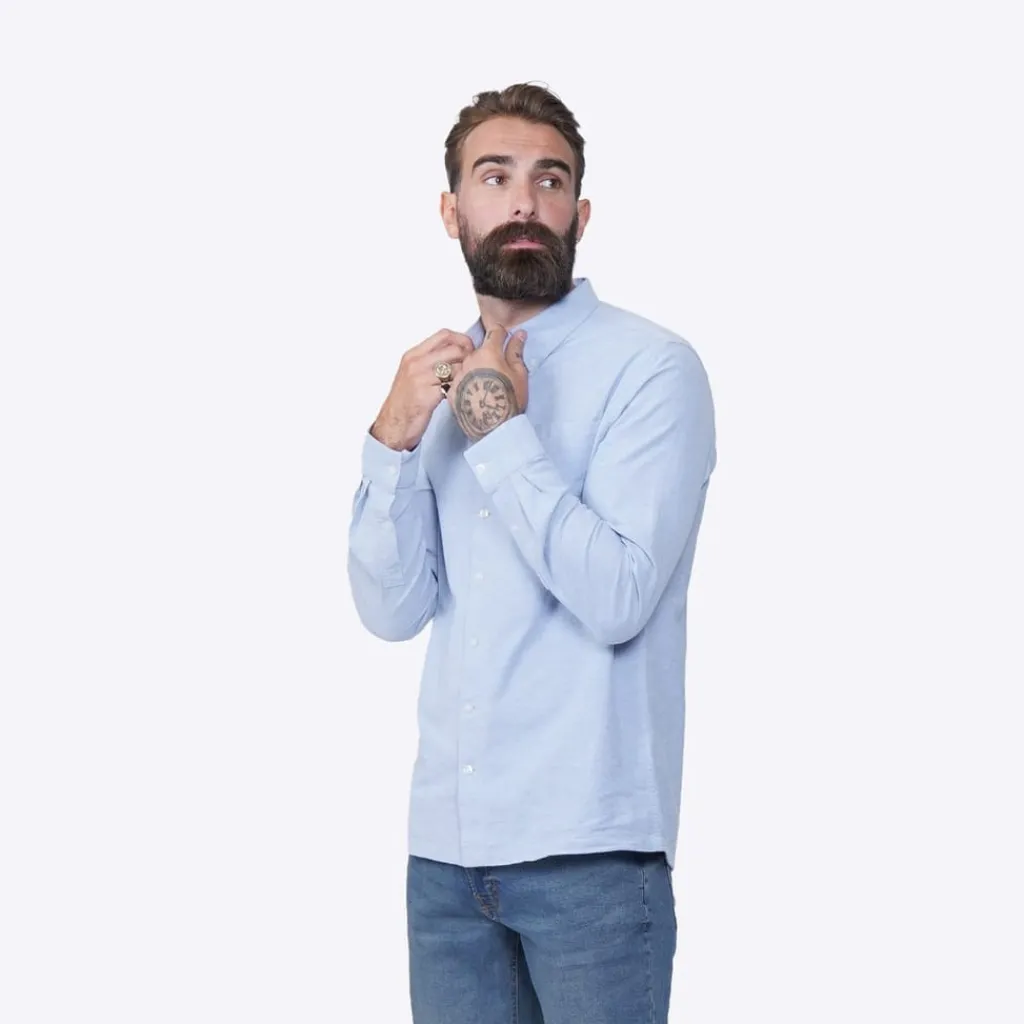 Shirts*Firetrap Basic Oxford Shirt in Blue