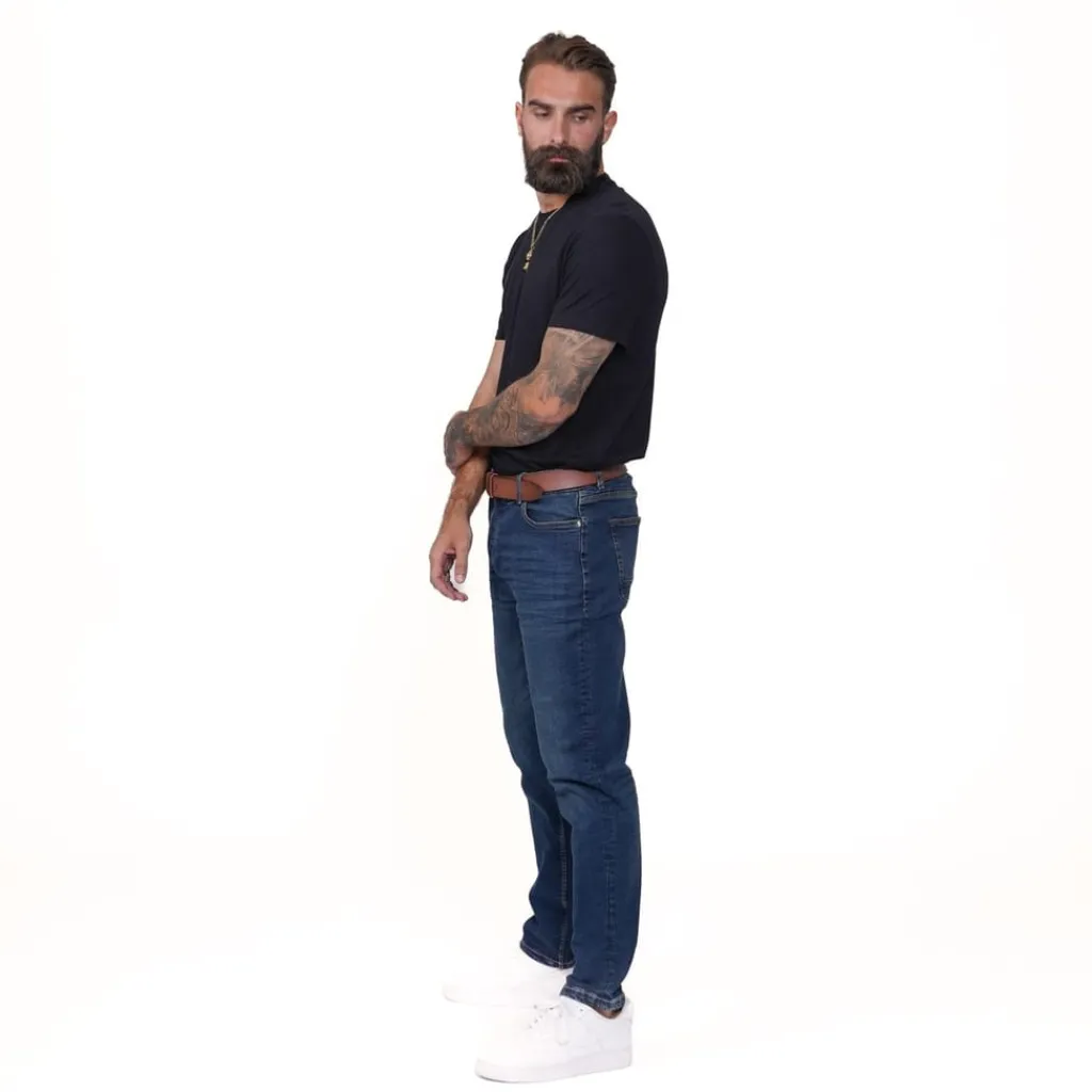 Jeans*Firetrap Belted Jeans in Blue