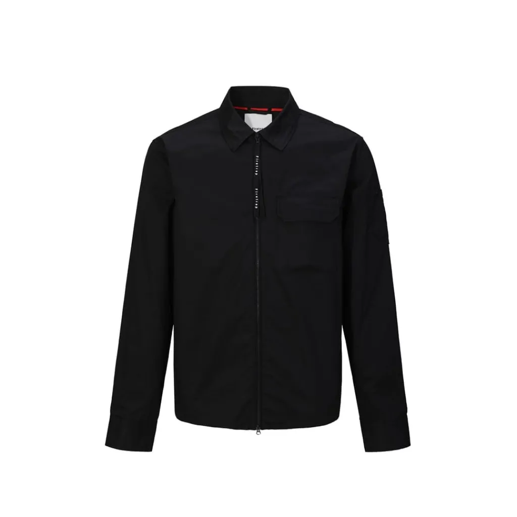 Coats And Jackets*Firetrap Essential Zip Overshirt in Black