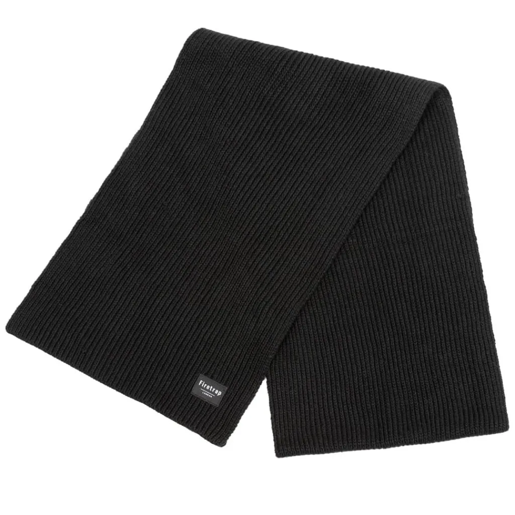 Gloves-Scarves-Umbrellas*Firetrap Knit Scarf 41 in Black