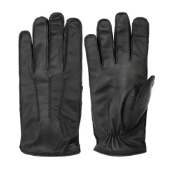 Gloves-Scarves-Umbrellas*Firetrap Leather Cashmere Lining Glove Sn54 in Black