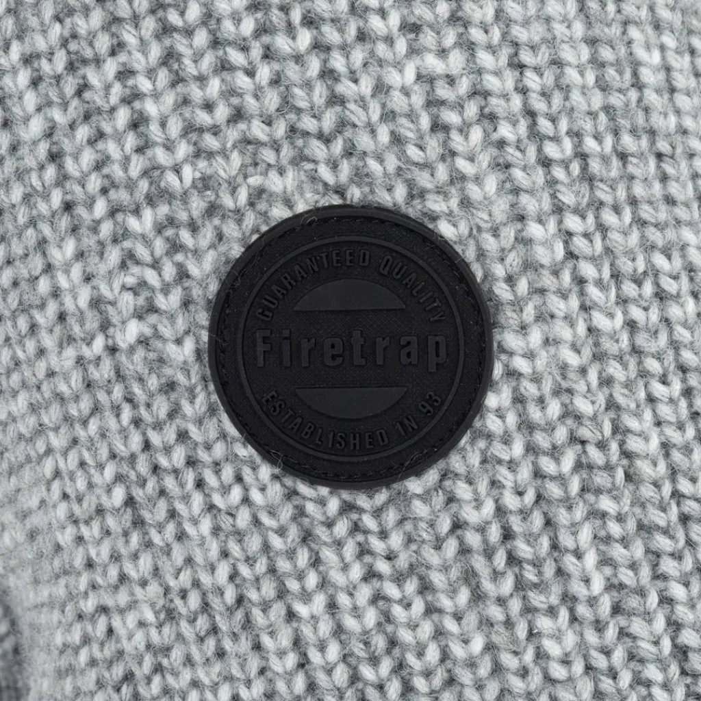 Knitwear*Firetrap Long Sleeve Crew Neck Sweater in Grey